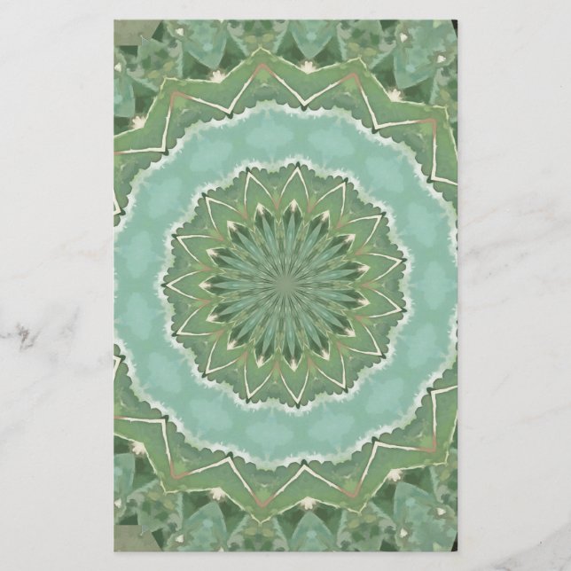 Papeterie Mandala Succulent (Devant)