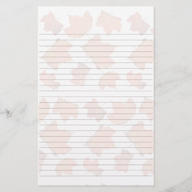 Papeterie Maple Leaves Lined Writing Paper  (Devant)