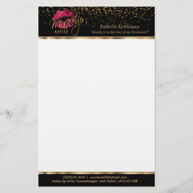 Papeterie Maquillage Artiste Parties scintillant rose chaud  (Devant)