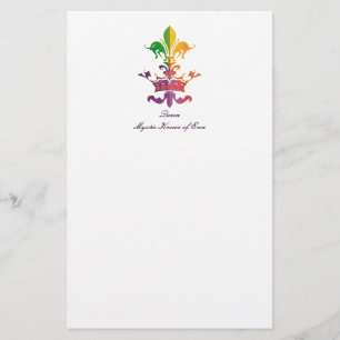 Papeterie Mardi gras Fleur de Crown
