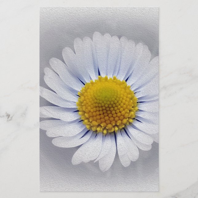 Papeterie marguerite blanche brillante (Devant)