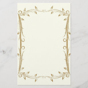 Papeterie Mariage de bordure en or d'antiquité décoratif