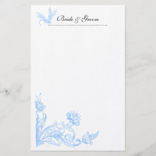 Papeterie Mariage de fleurs bleues