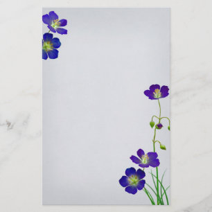 Papeterie Mariage de fleurs violettes foncées