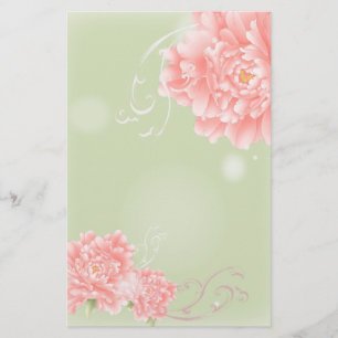 Papeterie Mariage de la pivoine rose à la menthe du printemp