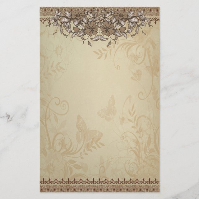 Papeterie Mariage en dentelle Vintage beige (Devant)