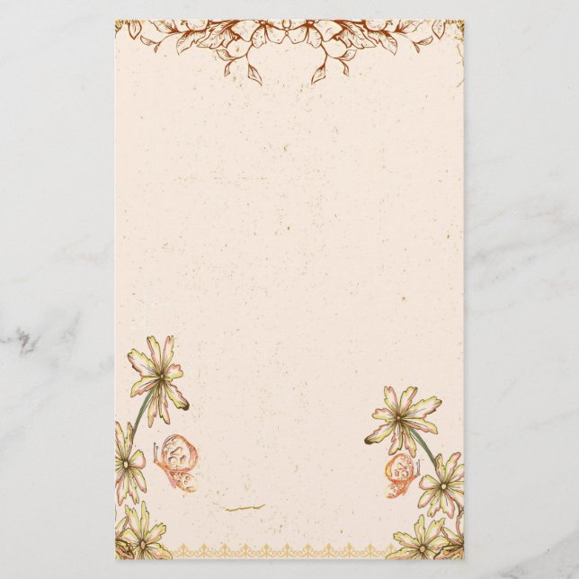 Papeterie Mariage Fleurs vintages (Devant)
