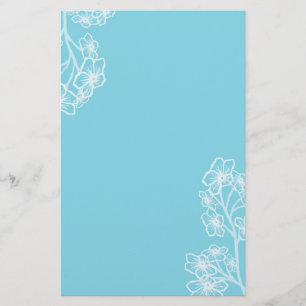 Papeterie Mariage Floral moderne bleu oriental