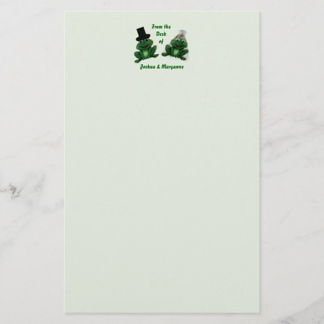 Papeterie Mariage Froggy - Stationnaire (Devant)