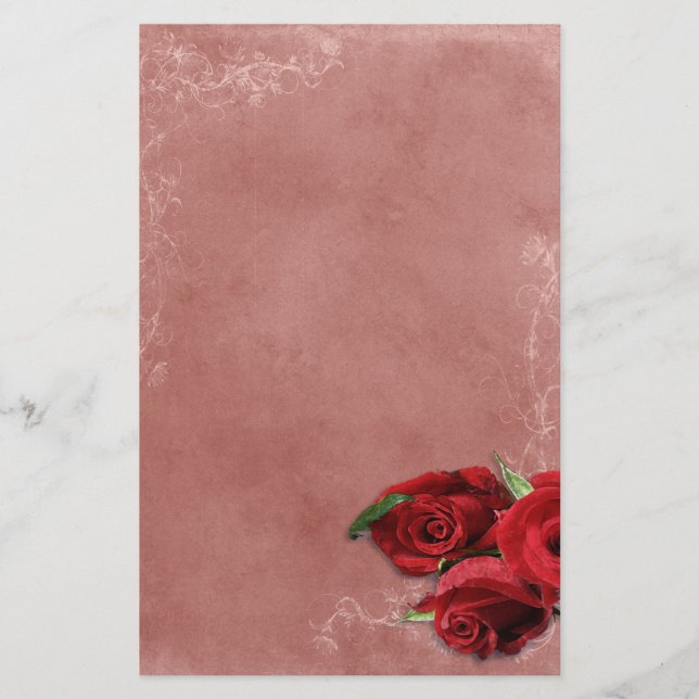 Papeterie Mariage Rose vintage (Devant)