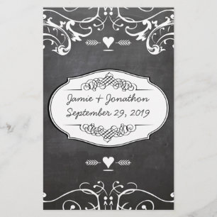 Papeterie Mariages à la typographie du tableau noir