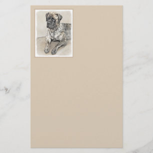 Papeterie Mastiff anglais (Brindle) Peinture - Chien Art