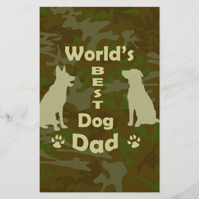 Papeterie Meilleur Papa pour Chien du Monde (Devant)