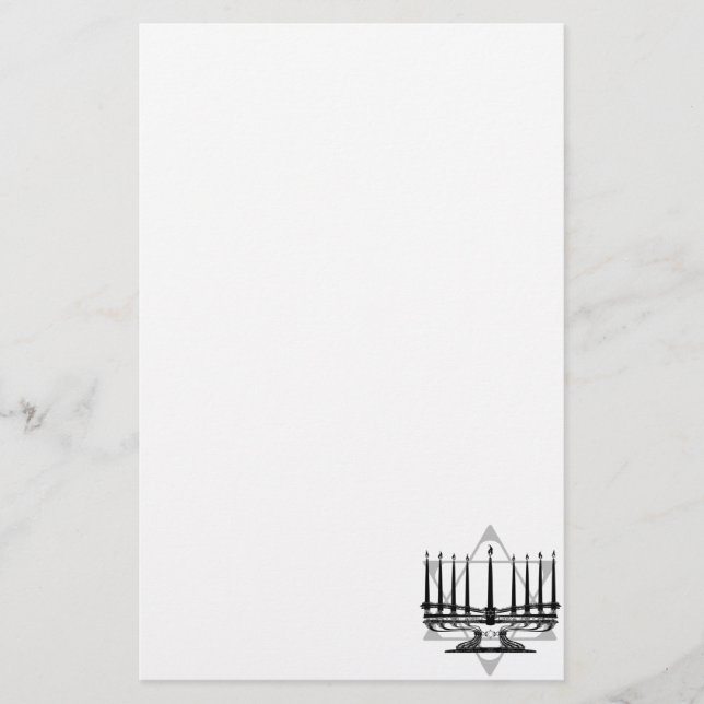 Papeterie Menorah et étoile (Devant)