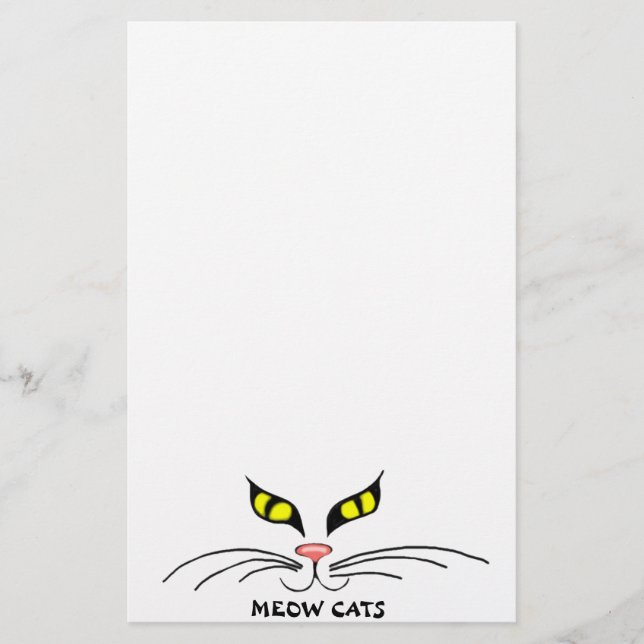 Papeterie Meow Cats Papier Jaune (Devant)