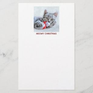 Papeterie Meowy Christmas Cute Grey Tabby Cat