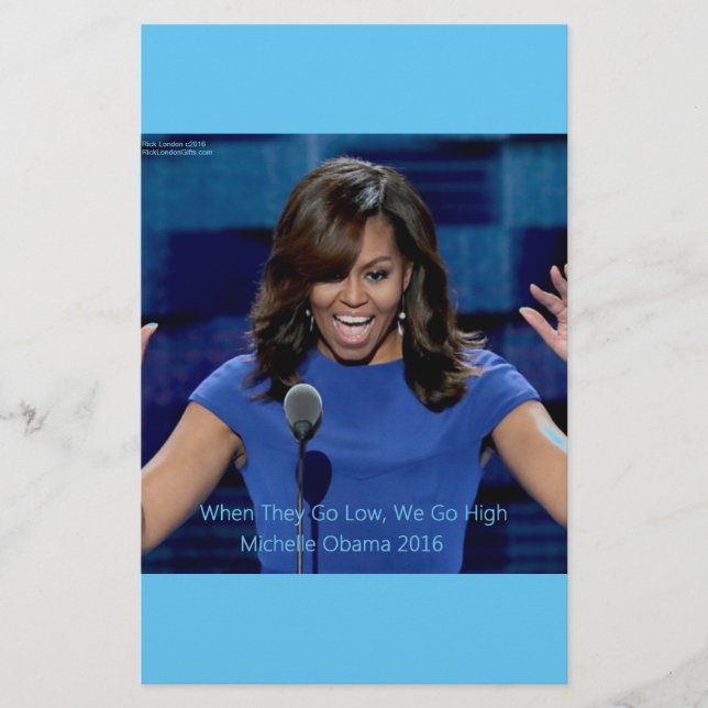 Papeterie Michelle Obama "Nous allons de l'avant" Objet de c (Devant)