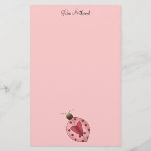 Papeterie Mignon comme insecte · Coccinelle rose et Brown