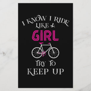 Papeterie Mignonne Vélo Femme Femme Cycliste Femme