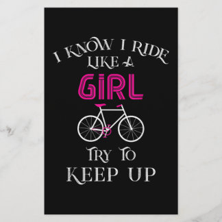 Papeterie Mignonne Vélo Femme Femme Cycliste Femme