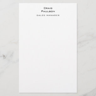 Papeterie Minimaliste Classique Noir & Blanc