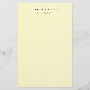 Papeterie Minimaliste Classique Professionnel Crème Uni