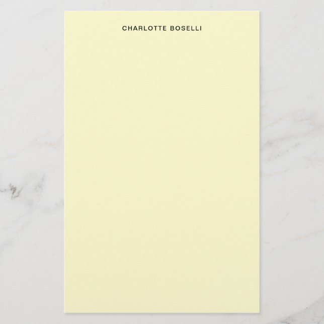 Papeterie Minimaliste Classique Professionnel Crème Uni (Devant)