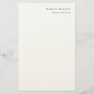 Papeterie Minimaliste Moderne Blanc Uni 