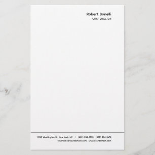 Papeterie Minimaliste Moderne Blanche Simple