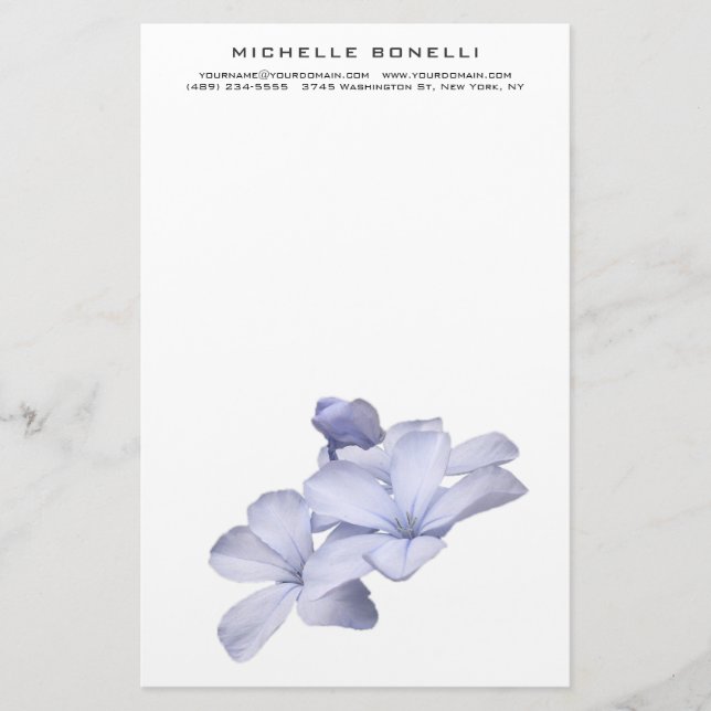 Papeterie Minimaliste Moderne Fleuriste Féminine Professionn (Devant)
