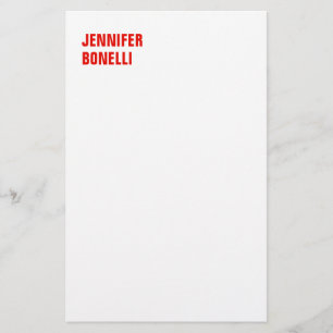 Papeterie Minimaliste moderne professionnel audacieux rouge 