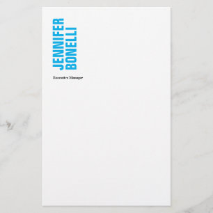 Papeterie Minimaliste moderne professionnel bleu blanc gras