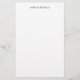 Papeterie Minimaliste Moderne Professionnel Nom Simple