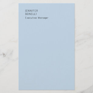 Papeterie Minimaliste moderne professionnel tendance bleu pâ