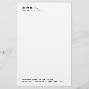 Papeterie Minimaliste Moderne Simple Entreprise