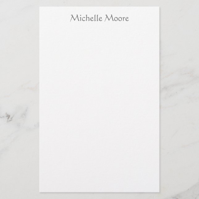 Papeterie Minimaliste Moderne Simple Personnalisé Nom (Devant)