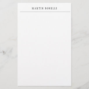 Papeterie Minimaliste Noir & Blanc Professionnel Simple