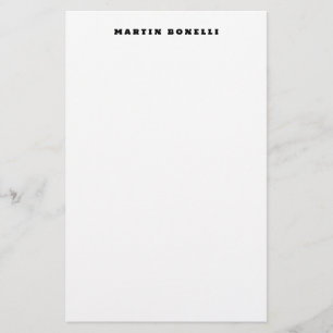 Papeterie Minimaliste Noir Et Blanc Professionnel Simple