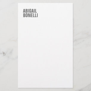 Papeterie Minimaliste professionnel moderne gras gris blanc