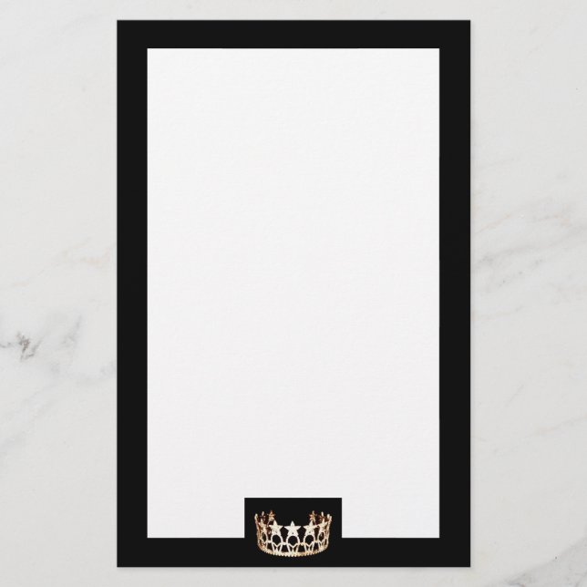 Papeterie Miss USA State style Crown Stationery (Devant)