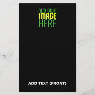 PAPETERIE MODELE DE TEXTE D'IMAGE NOIRE SIMPLE ET MODIFIABLE