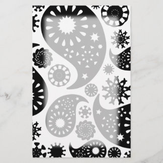 Papeterie Modèle noir et blanc de Paisley