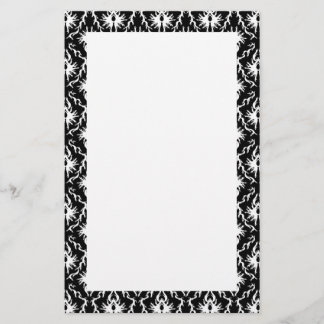 Papeterie Modèle noir et blanc élégant de damassé