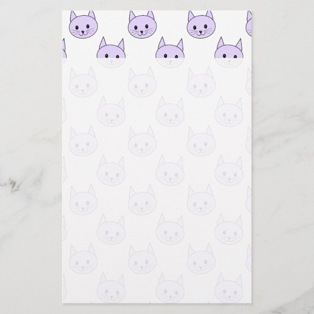 Papeterie Modèle pourpre lilas de chat (Devant)