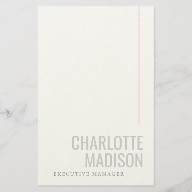 Papeterie Modern Own Name Trendy Minimalist Plain  (Devant)