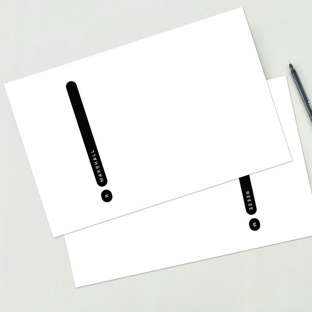 Papeterie Modern Personal Stationery | Side Margin (Créateur téléchargé)
