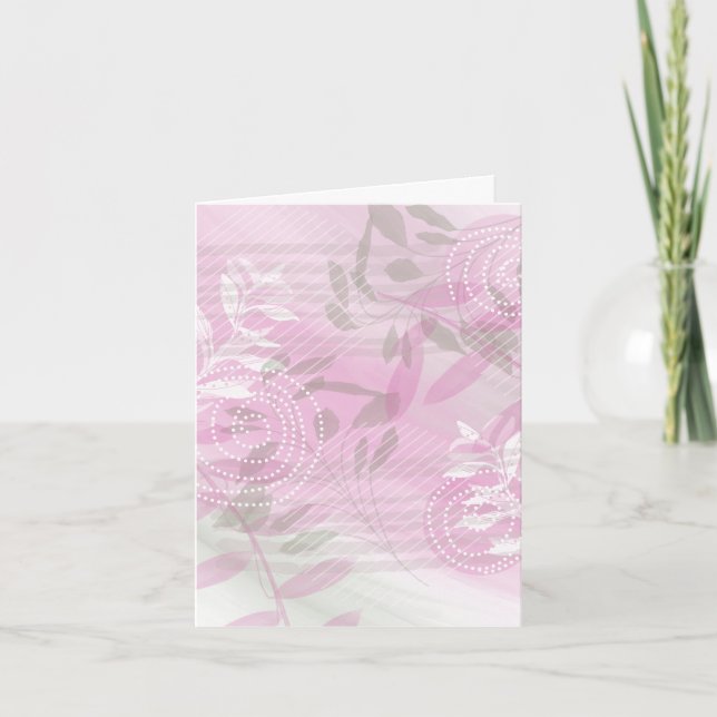 Papeterie moderne de carte de vœux florale vierge (Devant)