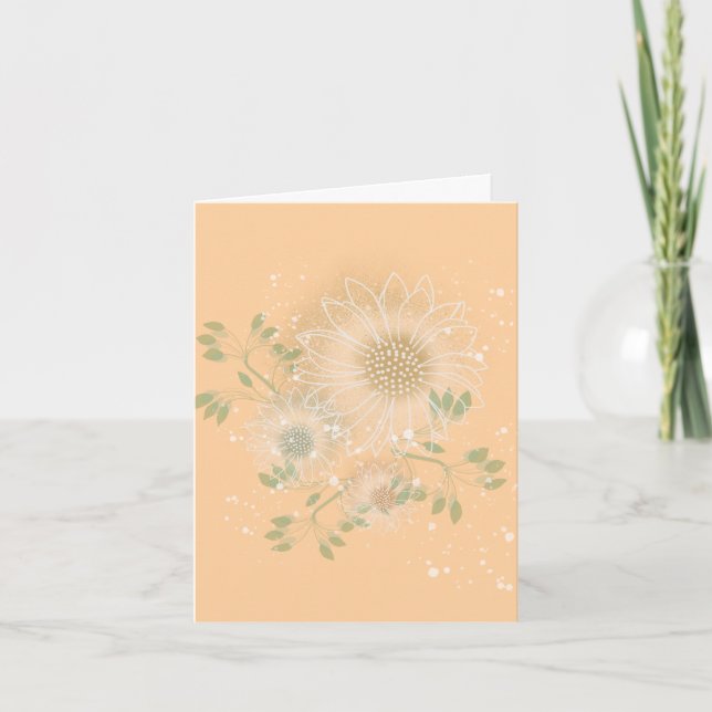 Papeterie moderne de cartes de notes botaniques vi (Devant)