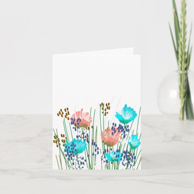 Papeterie moderne de cartes de notes botaniques vi (Devant)