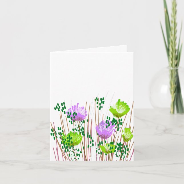 Papeterie moderne de cartes de notes botaniques vi (Devant)